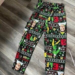Elf pajama pajama bottoms, size medium, 100% polyester super soft new